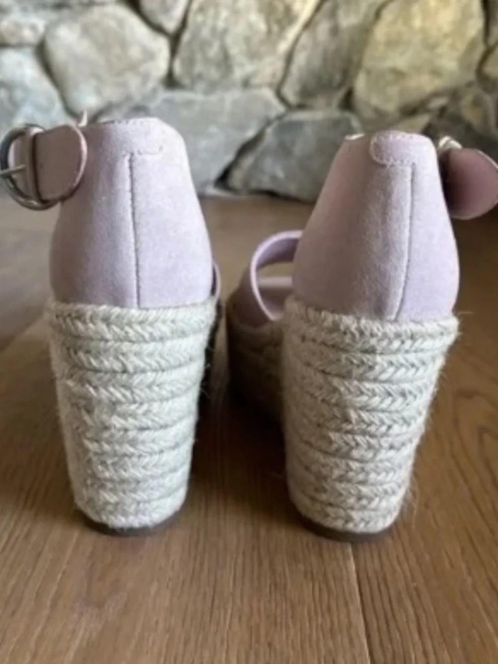 Marc Fisher Alida Espadrille Wedge Sandal Blush Pink Nude Size 10 Platform NEW